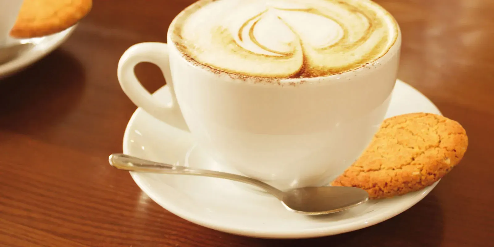 A coffee and a biscuit